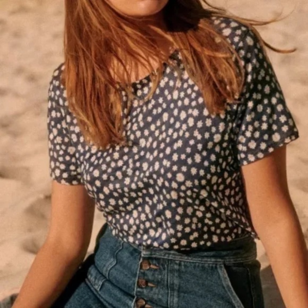 Sezane Andre Linen Top - Like New!